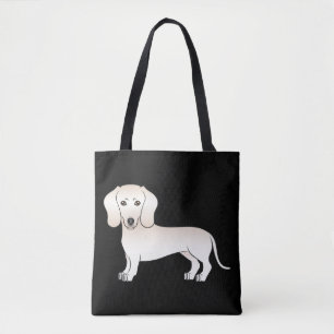 Cream Smooth Coat Dachshund Cartoon Hund - Schwarz