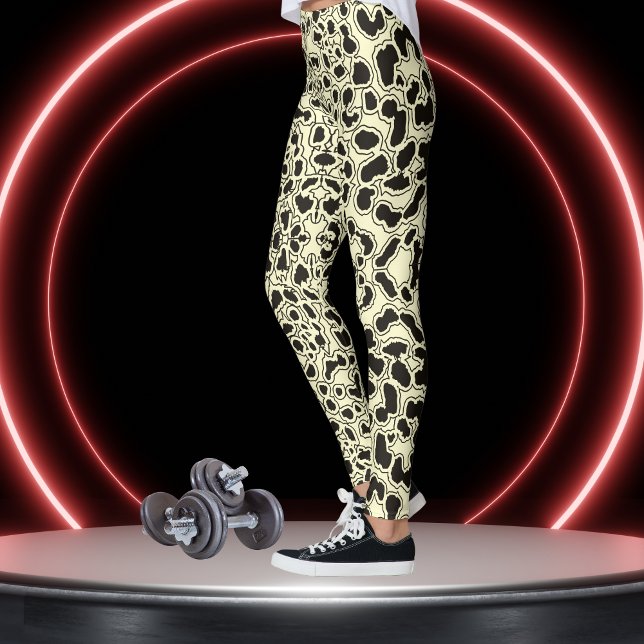 Cream Snow Leopard Safari Print Leggings (Von Creator hochgeladen)
