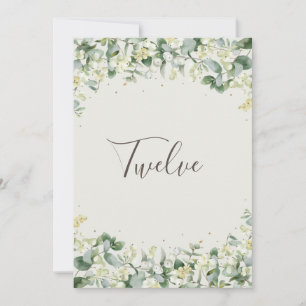 Cream Snowberry+Eukalyptus Tischnummer