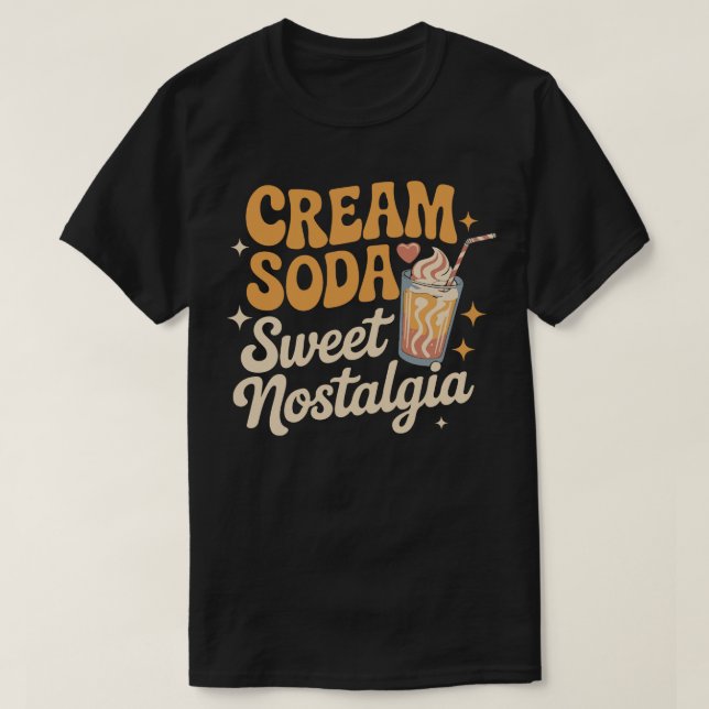 Cream Soda Sweet Nostalgia , Alte Schule Soda T-Shirt (Design vorne)