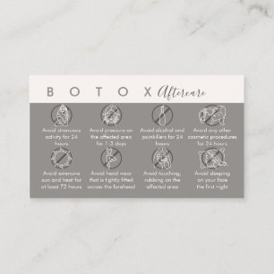 Cream Tan Botox Aftercare Instructions Visitenkarte