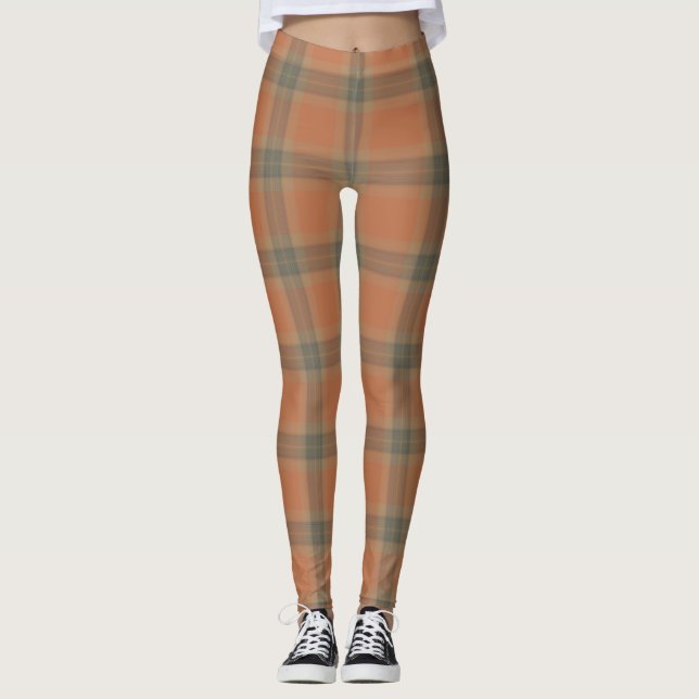 Cream Tartan Leggings (Vorderseite)