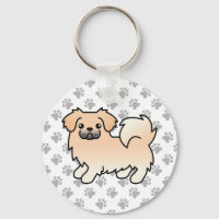 Cream Tibetan Spaniel Niedlicher Cartoon Dog