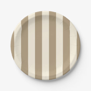 Cream Tofu Khaki Oyster Stripe Pappteller