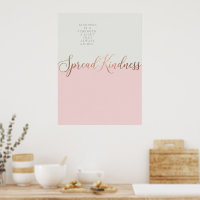 Cream- und Pink-Güte-Zitat – Minimalistische Wandd