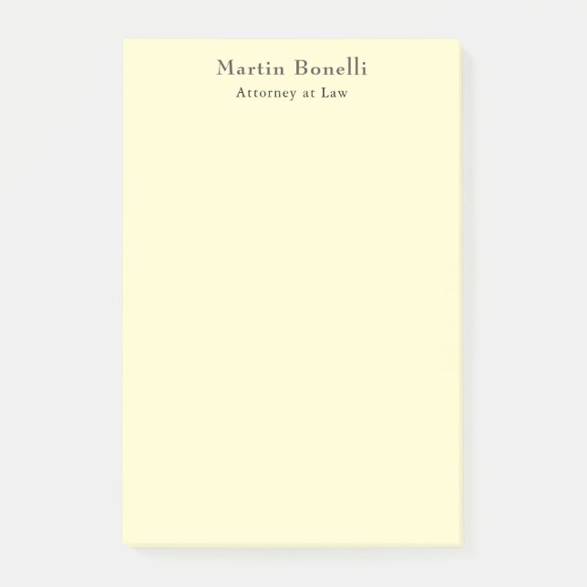 Cream Unique Classic Personalized Custom Own Name Post-it Klebezettel (Vorderseite)