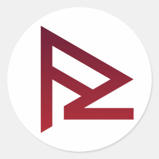 Cream Wheels Glyph Runder Aufkleber