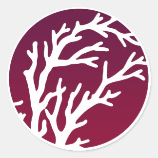 Cream Wheels Tree Runder Aufkleber