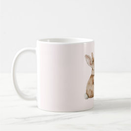 Cream White Bunny Love Kaffeetasse