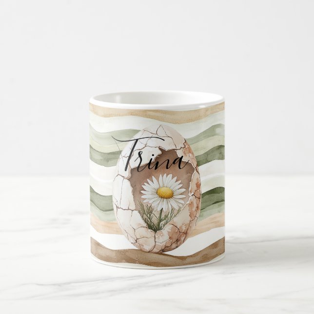 Cream White Daisy Flowers Kaffeetasse (Mittel)