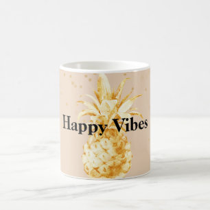 Cream Yellow Gold Ananas Kaffeetasse