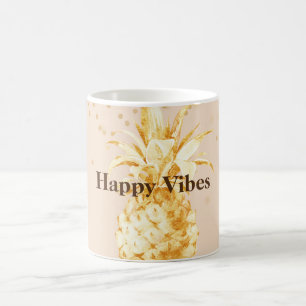 Cream Yellow Gold Ananas Kaffeetasse