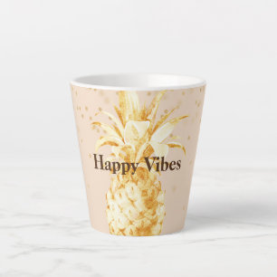 Cream Yellow Gold Ananas Milchtasse