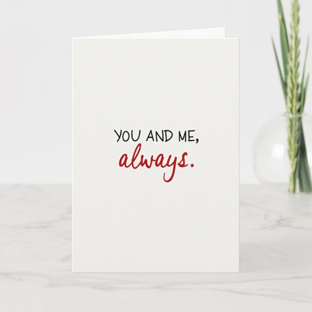 Cream You And Me Always Karte (Vorderseite)