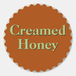 Creamed Honey Jar Goldenrod Quadratischer Aufkleber