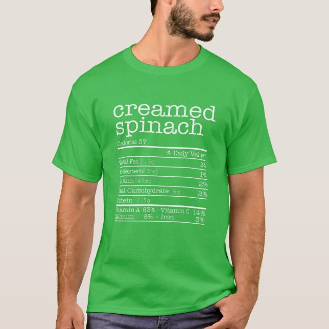 Creamed Spinach Nutrition Facts Erntedank Chris T-Shirt (Vorderseite)