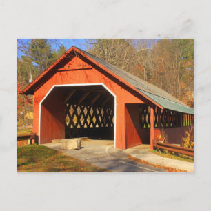 Creamery Covered Bridge Brattleboro Vermont Portal Postkarte