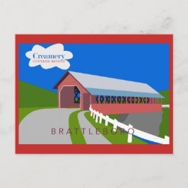 Creamery Covered Bridge Postcard Postkarte