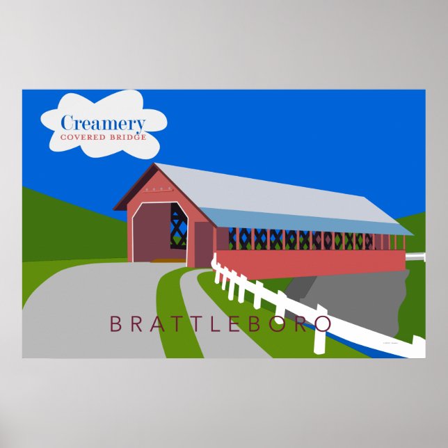 Creamery Covered Bridge Poster (Vorne)