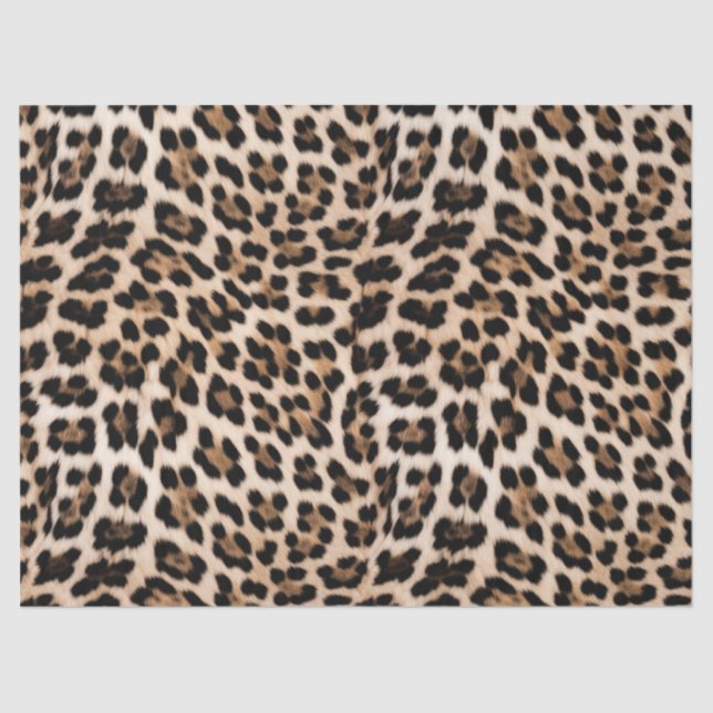 Creamy Brown Black Leopard Seidenpapier (Vorderseite)