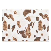 Creamy Brown Chocolate Cow Print Animal Birthday