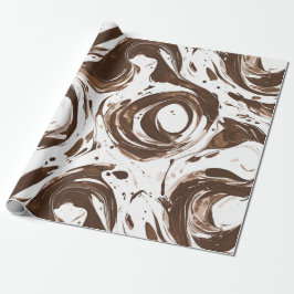 Creamy Brown Chocolate Wirbel Geburtstag Geschenkpapier