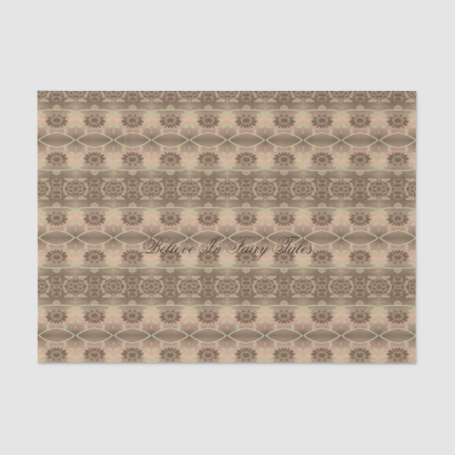 Creamy Brown Pattern Seidenpapier (Vorderseite)