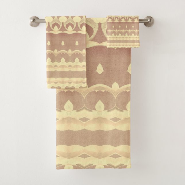 Creamy Burgundy Badhandtuch Set (Insitu)