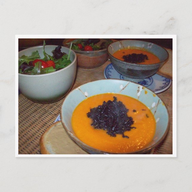 Creamy Carrot Soup Postkarte (Vorderseite)