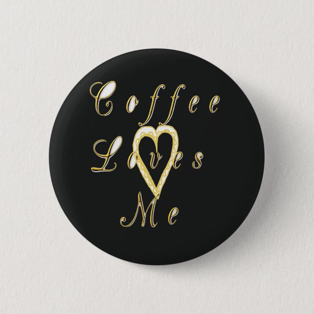 Creamy Coffee Lovers Design Button (Vorderseite)