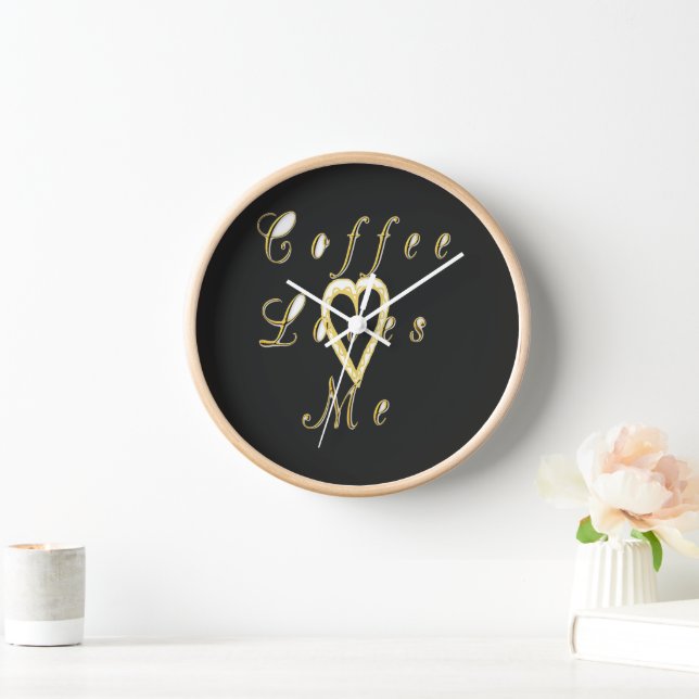 Creamy Coffee Lovers Design Wanduhr (Zuhause)