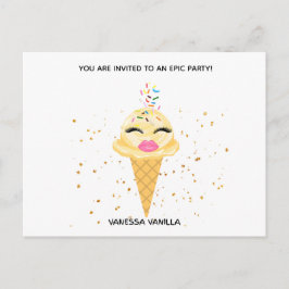 Creamy Dreamies Birthday Invitation Postcard  Einladungspostkarte