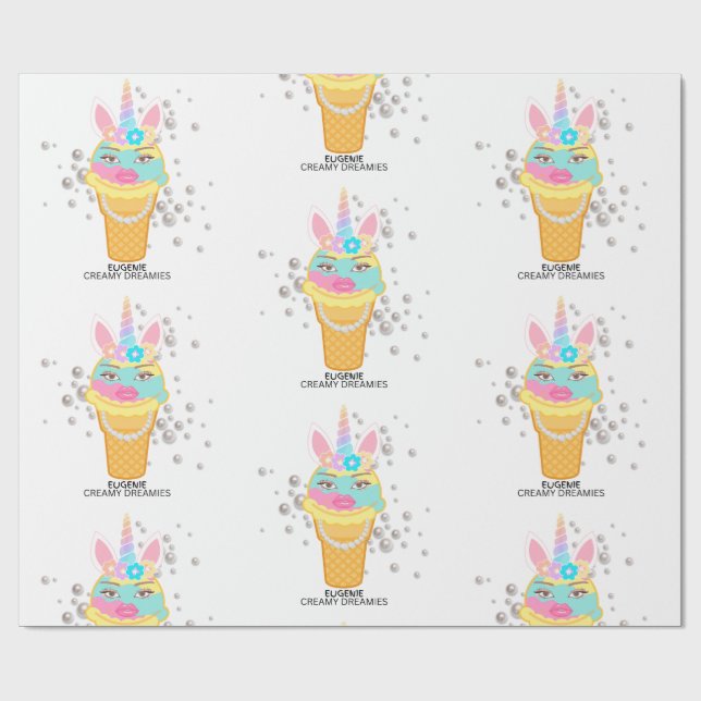 Creamy Dreamies Geburtstag Geschenkpapier (Flach)