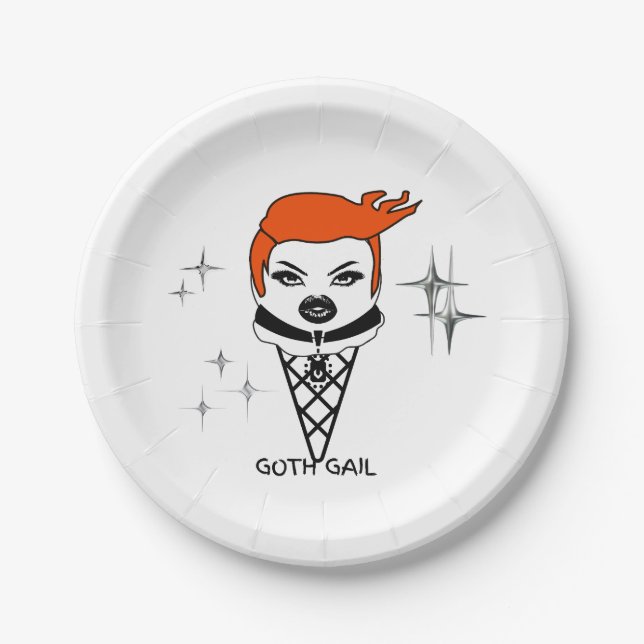 Creamy Dreamies Goth Gail Pappteller (Vorderseite)