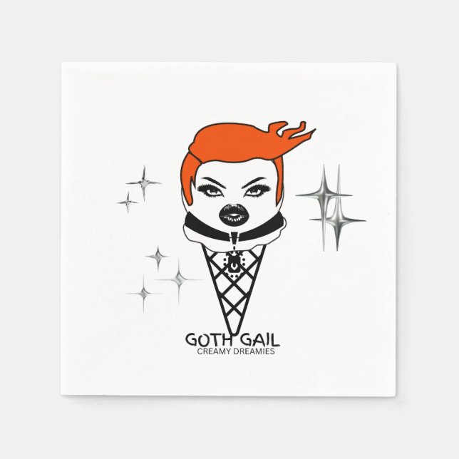 Creamy Dreamies Goth Gail Trinkservietten  Serviette (Vorderseite)