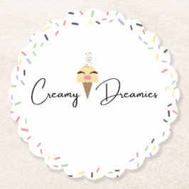 Creamy Dreamies Trinkhalme-Papier-Untersetzer Untersetzer