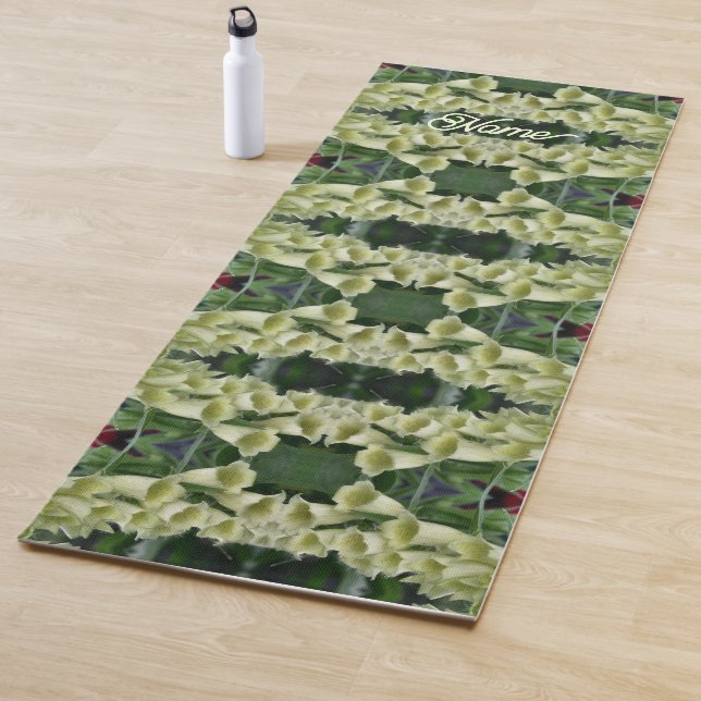 Creamy Foxglove Blume Abstrakt Personalisiert Yogamatte (Beispiel)