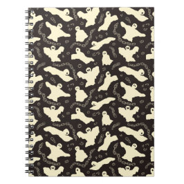 Creamy Ghosts - Halloween-Muster. Notizblock