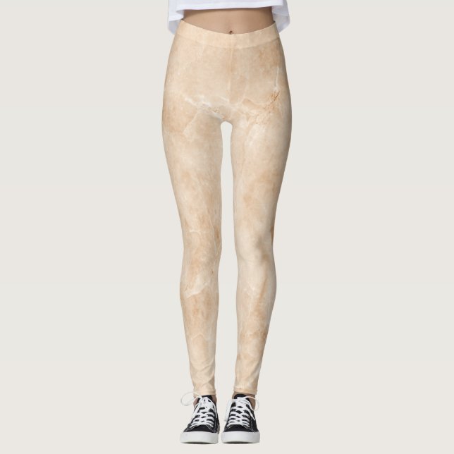 Creamy-Marmortextur Leggings (Vorderseite)