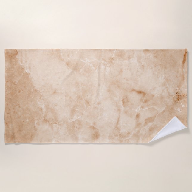 Creamy-Marmortextur Strandtuch (Vorderseite)