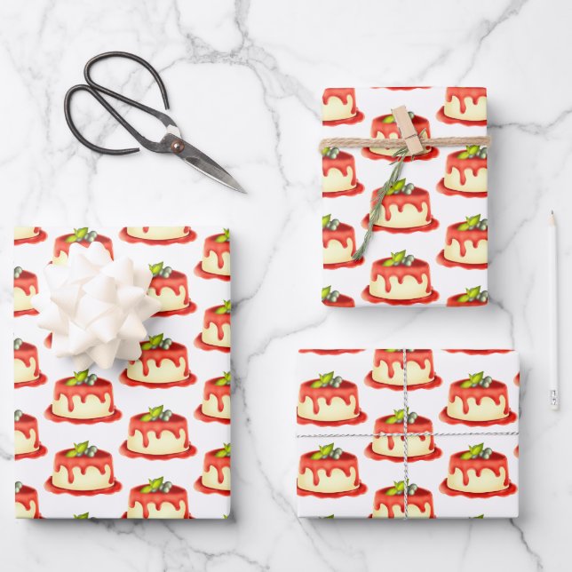 Creamy Panna Cotta Geschenkpapier Set (Vorderseite)