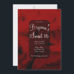 Creamy Soft Rote Rosen Sweet 16 Geburtstagsparty   Einladung<br><div class="desc">Anpassen für jedes Ereignis</div>