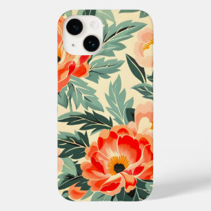Creamy Vintag Peach Blossom Wasserfarbe Case-Mate iPhone 14 Hülle