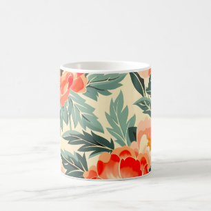 Creamy Vintag Peach Blossom Wasserfarbe Kaffeetasse