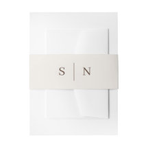 Creamy White and Brown Minimal and Chic | Monogram