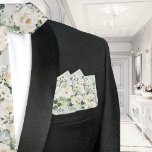 Creamy White Peony Wedding Sage Pocket Square Halstuch<br><div class="desc">Ein Taschenplatz für Hochzeiten mit einem cremefarbenen,  weißen Peony-Blumengestein in Aquarell und einem schlauen grünen Hintergrund,  um die gleichnamige Krawatte des Hochzeitshalses zu erhalten.</div>