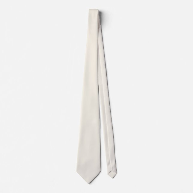 Creamy White Solid Color Krawatte (Vorderseite)