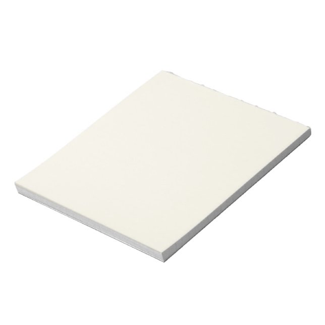 Creamy White Solid Color Notizblock (Rotiert)