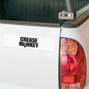 Crease Monkey (Hockey Goalie) Bumper Sticker Autoaufkleber