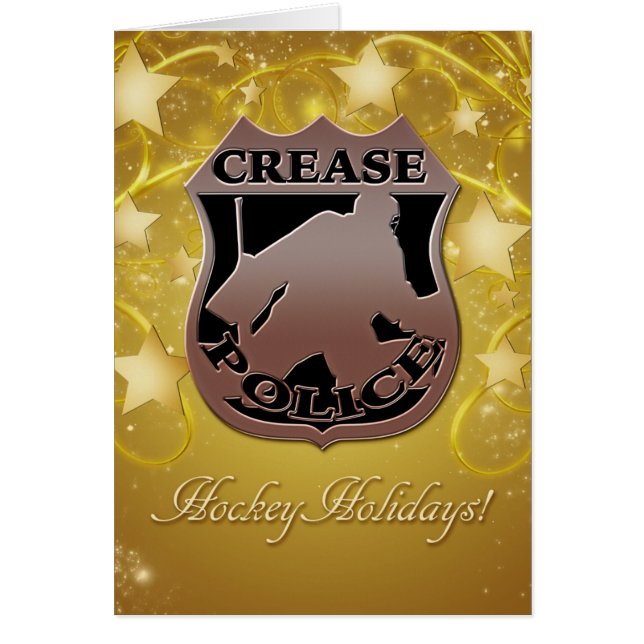 Crease Police Hockey Goalie Holiday Card (Vorne)